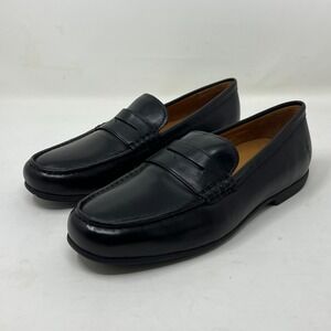 POLO RALPH‎ LAUREN Adante Penny Loafers Shoes Leather Black Men's US 8D VTG NEW